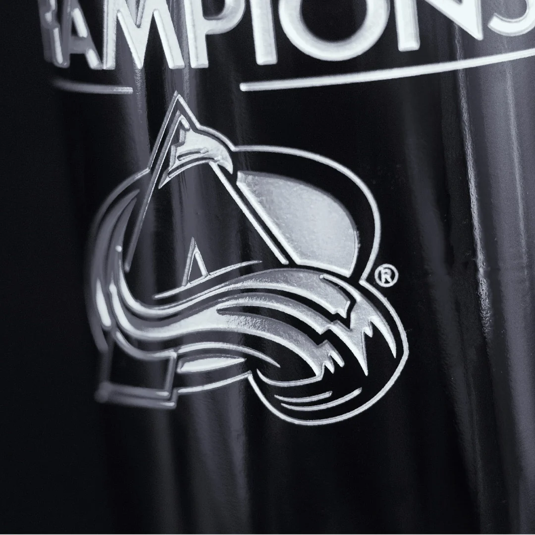 2022 Colorado Avalanche Stanley Cup Champions Logo Etched Wine - Image 4