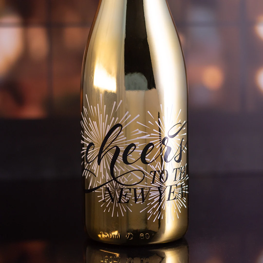 2027 Cheers to the New Year Gold Bubbly 3 Pack - Image 3