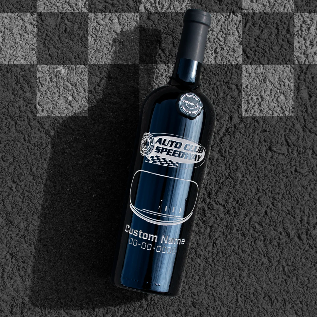 Auto Club Speedway Custom Name Etched Wine - Image 3