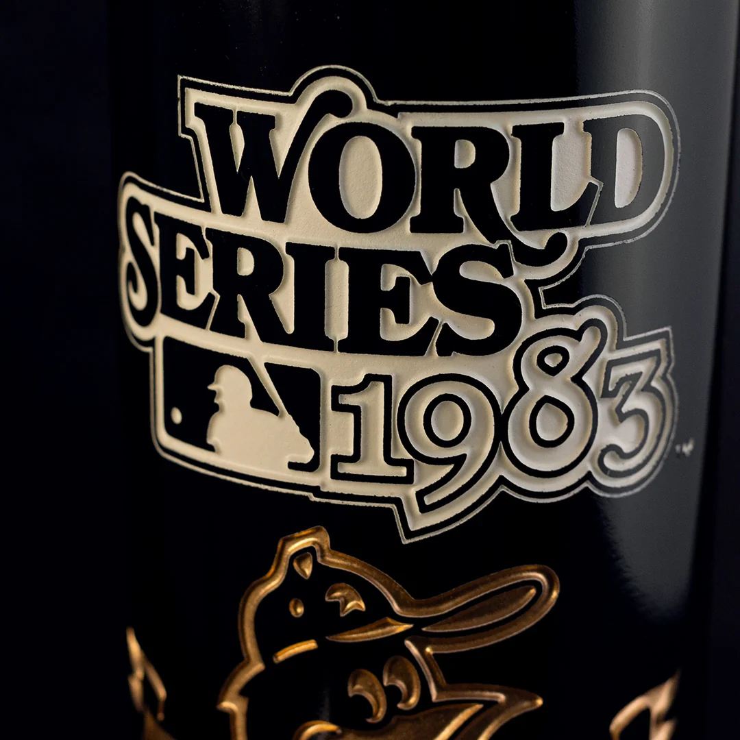 Baltimore Orioles 1983 World Series Vault Etched Wine - Image 3