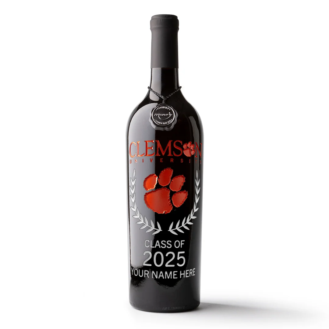 Clemson University Custom Alumni Etched Wine - Image 5
