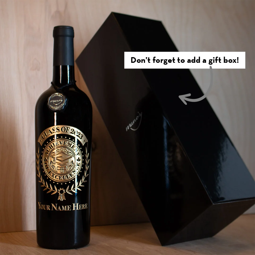 Custom Graduation Laurel Etched Wine - Image 15