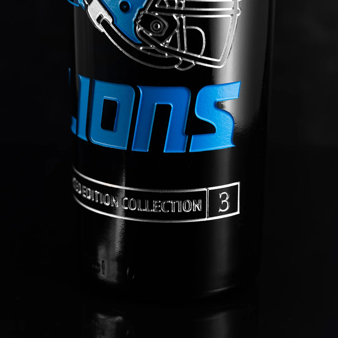 Detroit Lions Limited Edition Collection 3 Etched Wine - Image 4