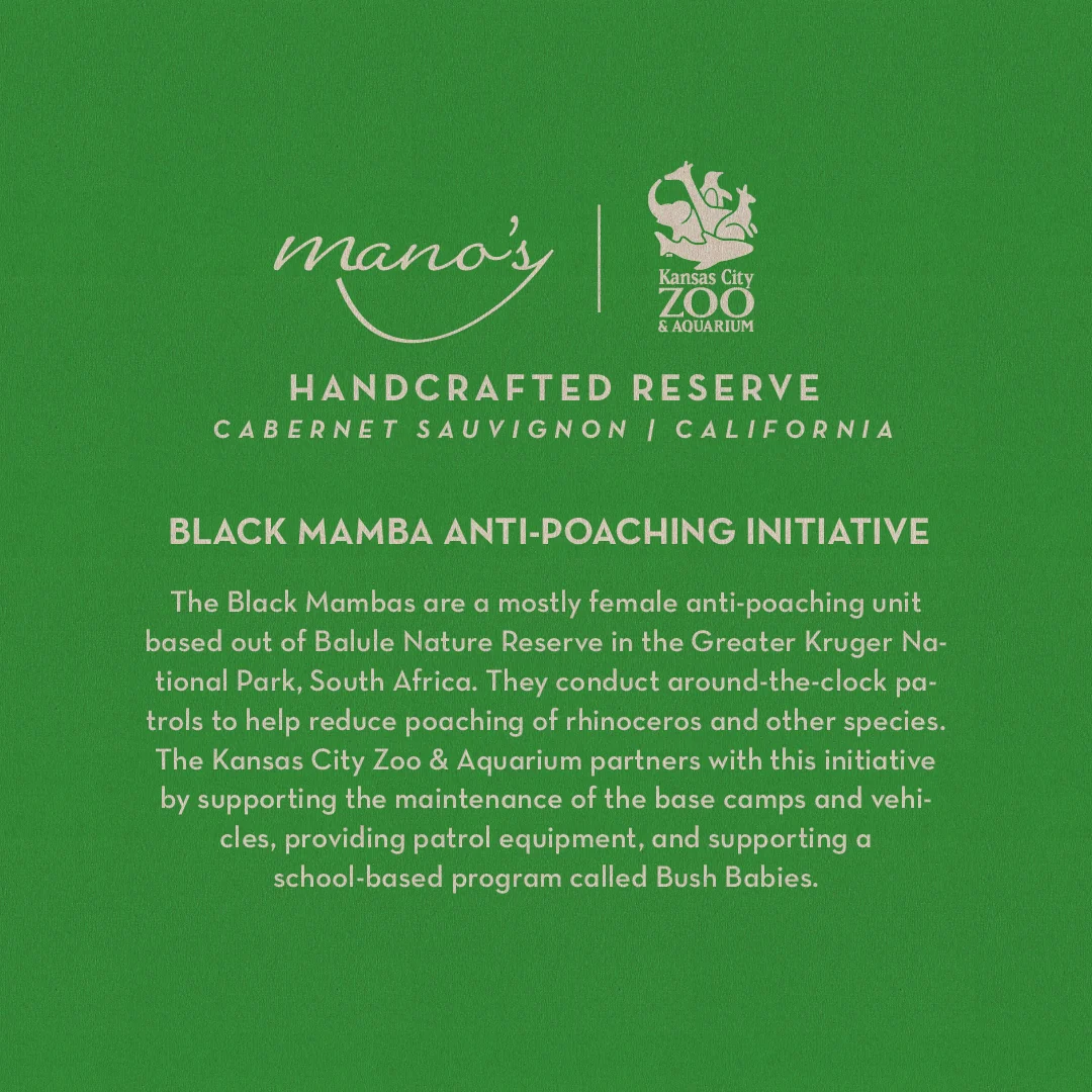 Eastern Black Rhinoceros Etched Cabernet Sauvignon - Image 2