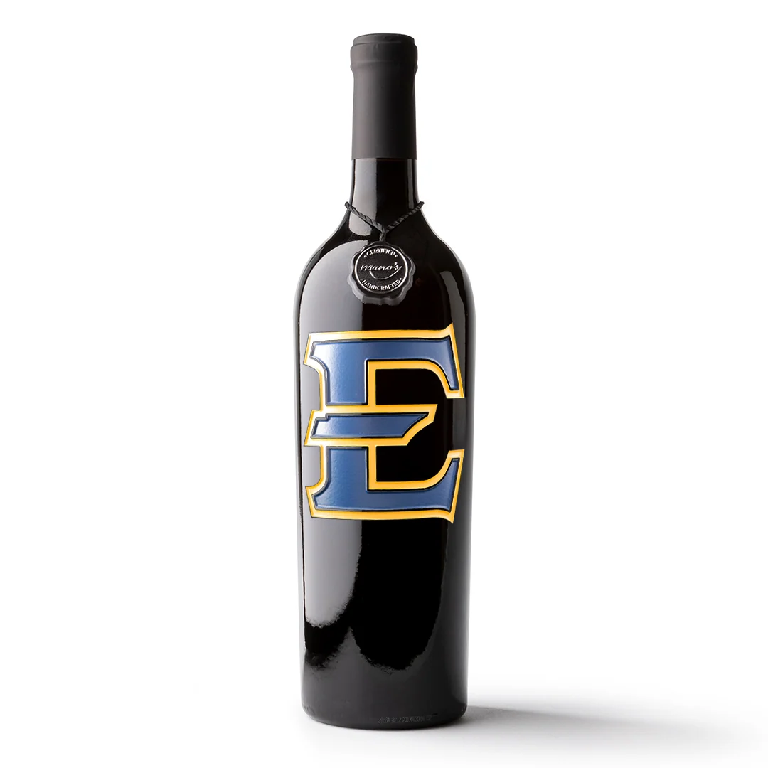 ETSU Logo Etched Wine