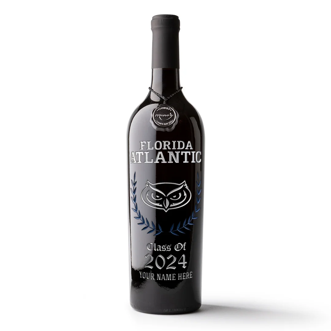 Florida Atlantic University Custom Alumni Etched Wine - Image 4