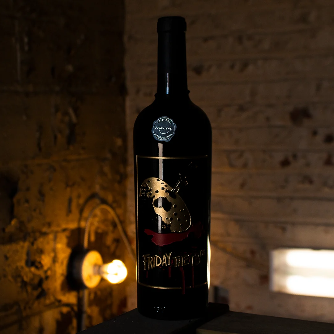 Friday the 13th Poster Etched Wine - Image 3