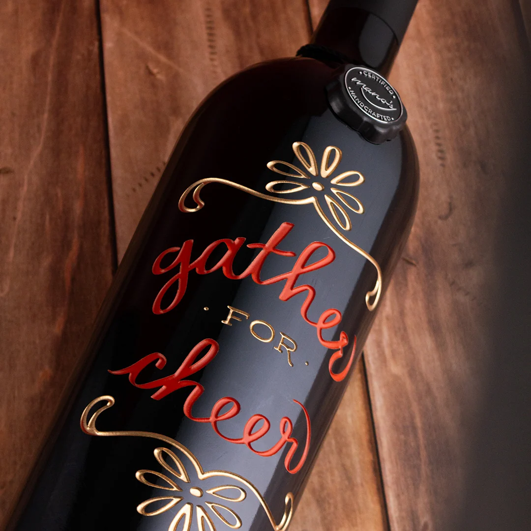 Gather for Cheer Etched Wine - Image 2
