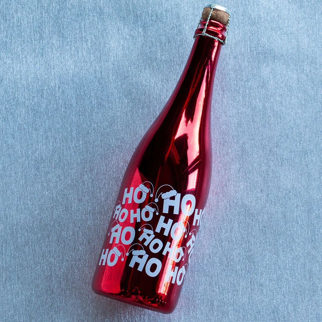 Ho Ho Ho Metallic Red Bubbly - Image 3