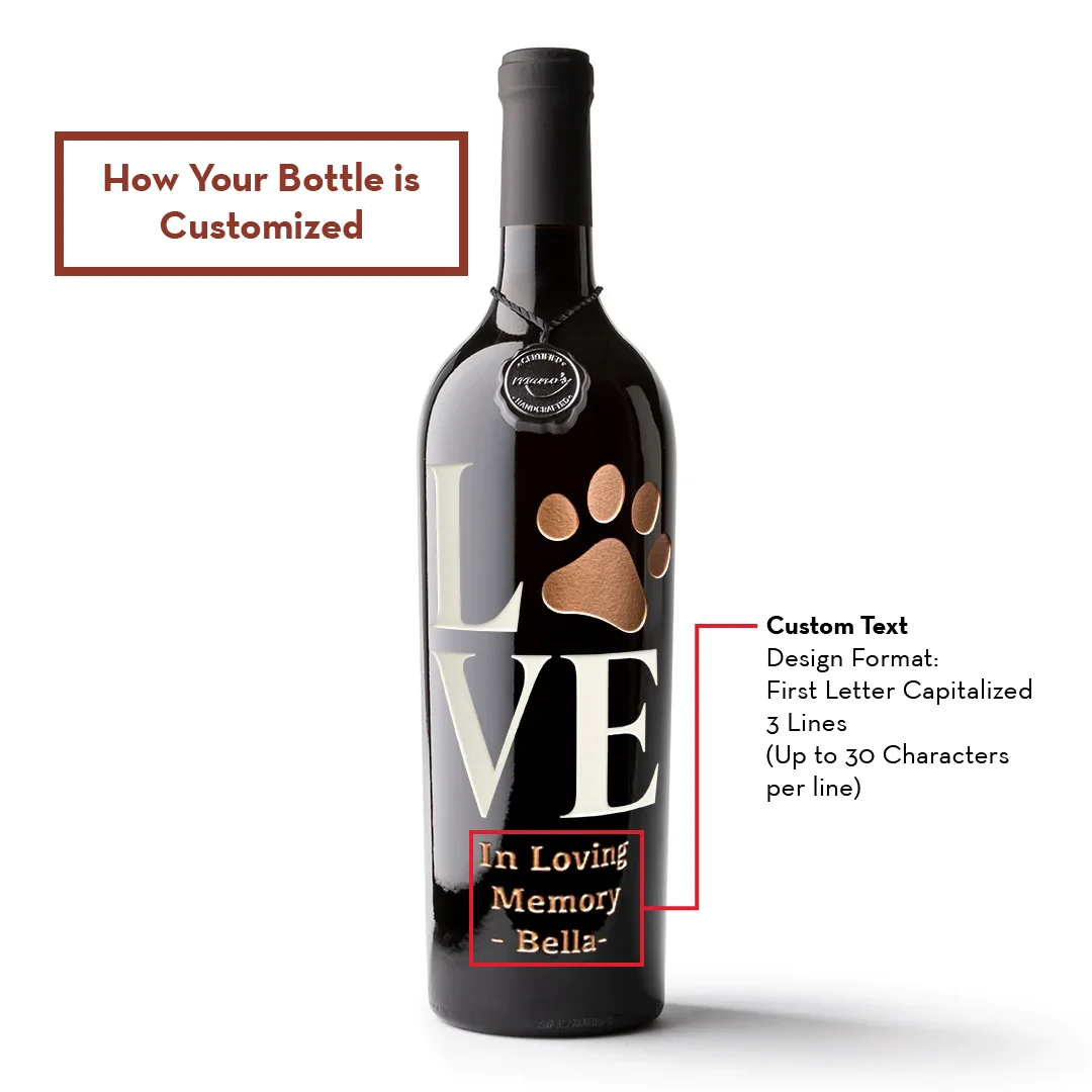 LOVE Pet Custom Etched Wine - Image 2