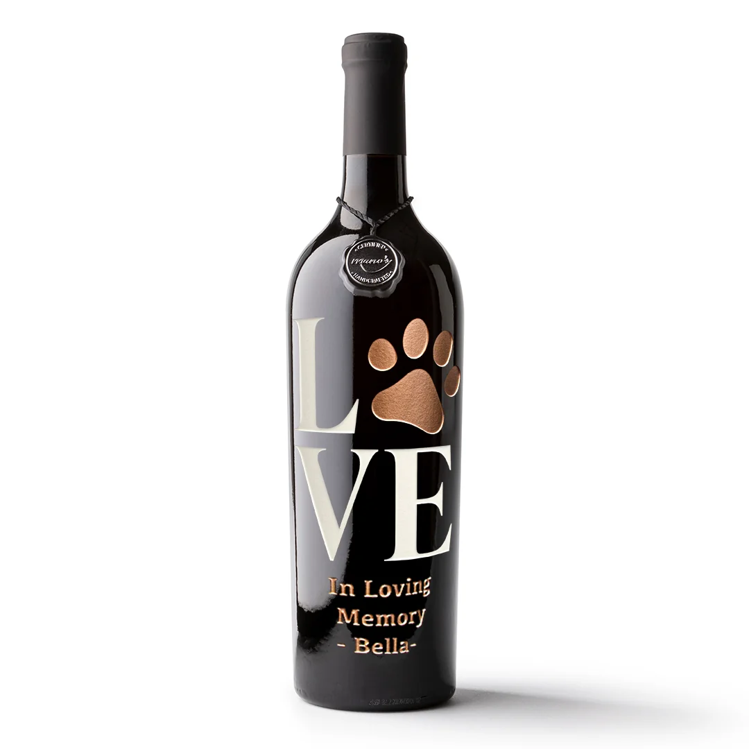 LOVE Pet Custom Etched Wine - Image 3