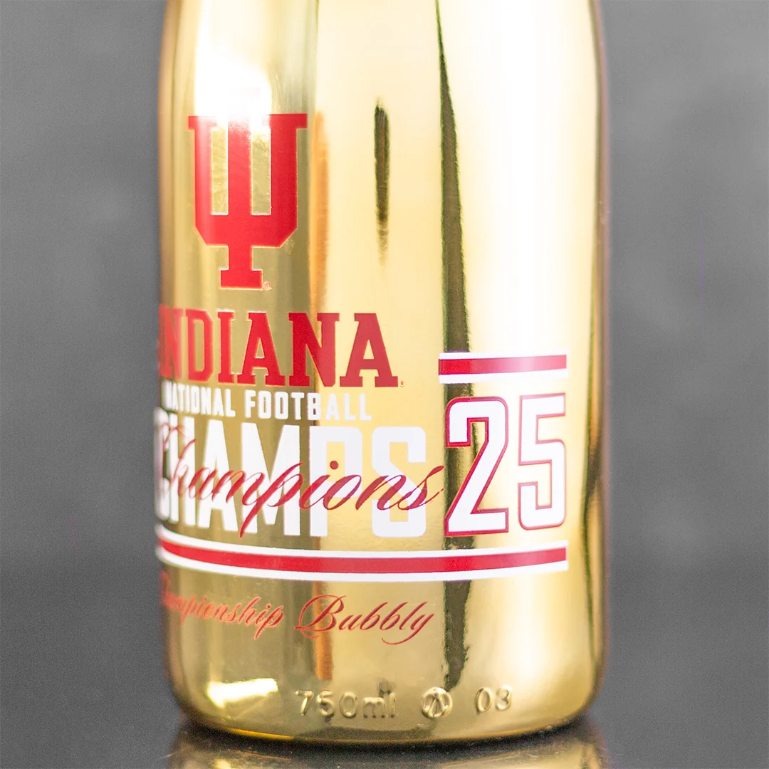 Indiana University 2025 National Champions Gold Bubbly - Image 4