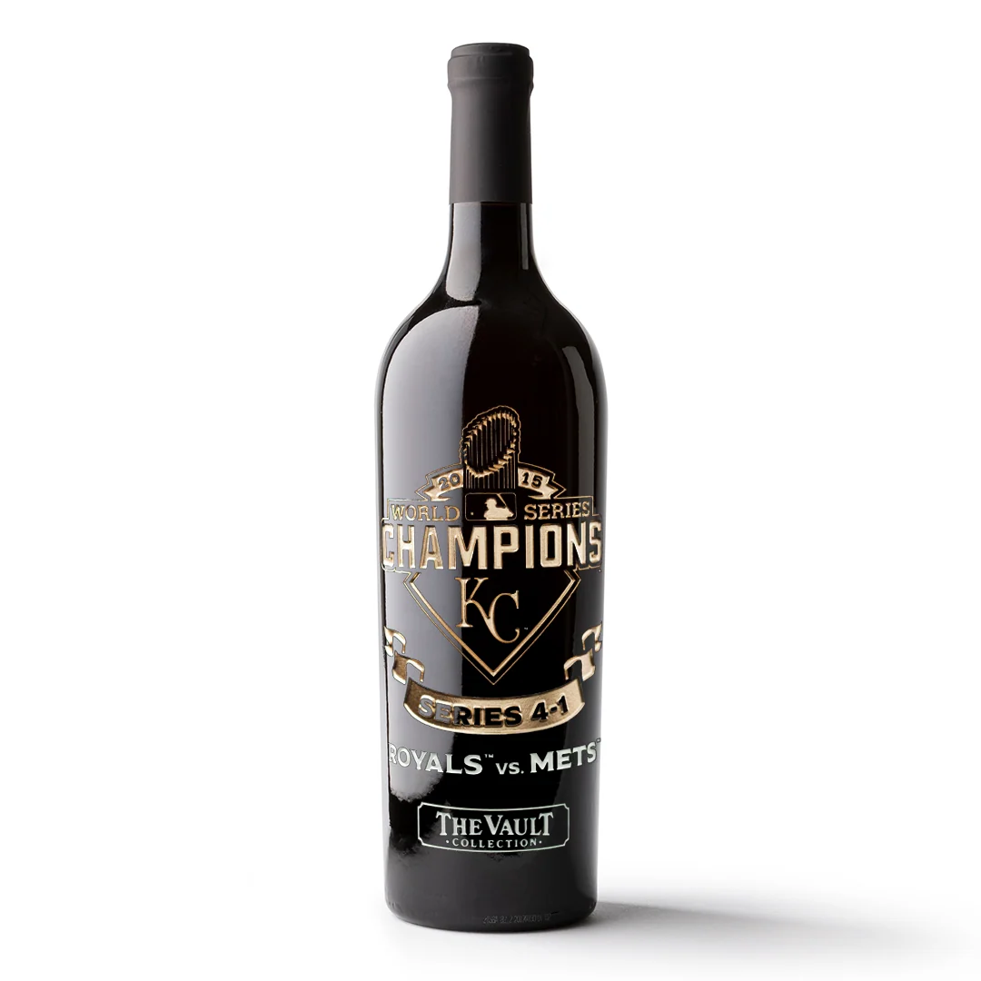 Kansas City Royals 2015 World Series Vault Etched Wine