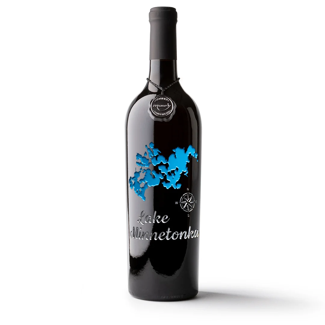 Lake Minnetonka Etched Wine