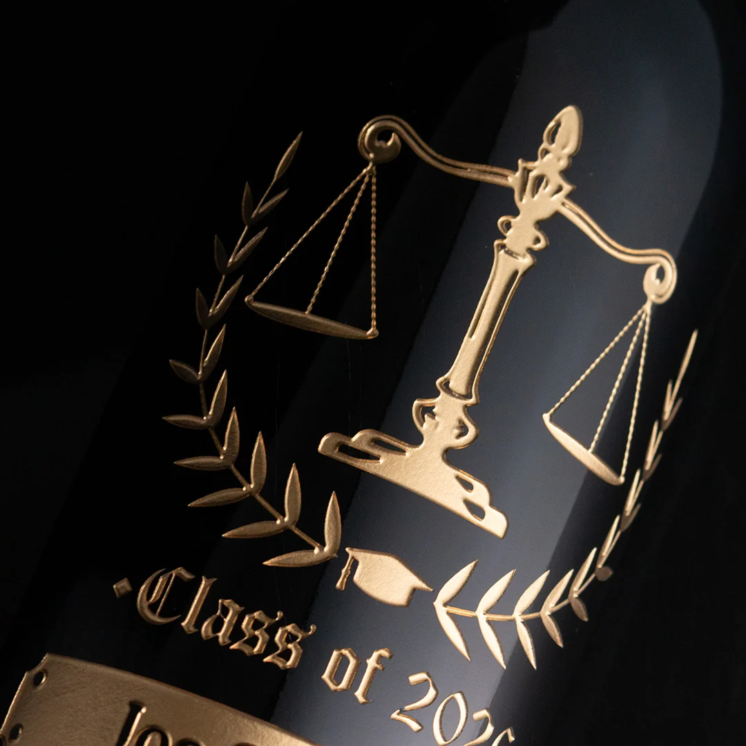 Law School Graduation Etched Wine Bottle - Image 3