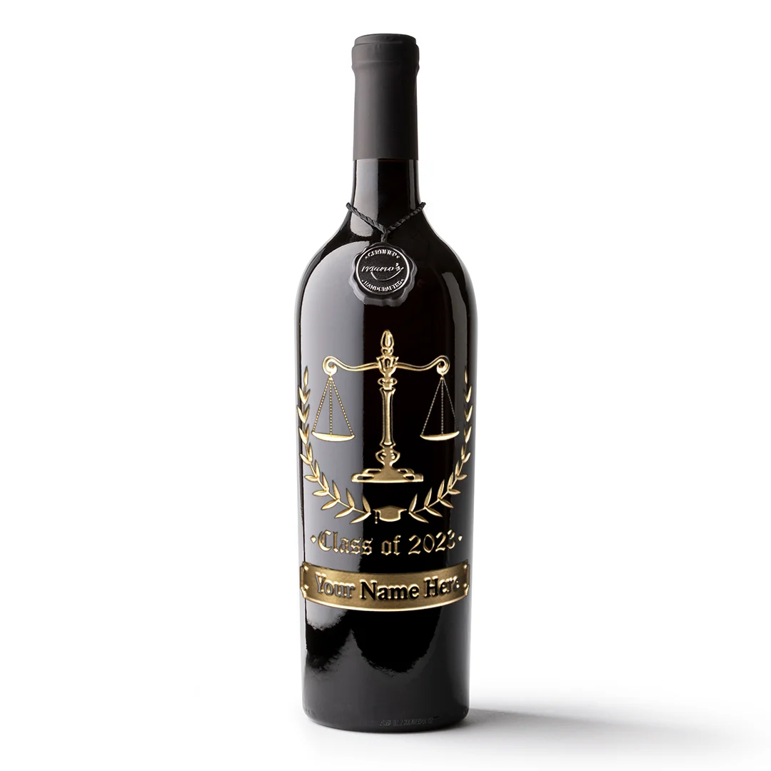 Law School Graduation Etched Wine Bottle - Image 5