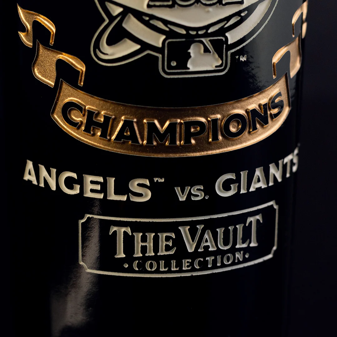 Los Angeles Angels 2002 World Series Vault Etched Wine - Image 3