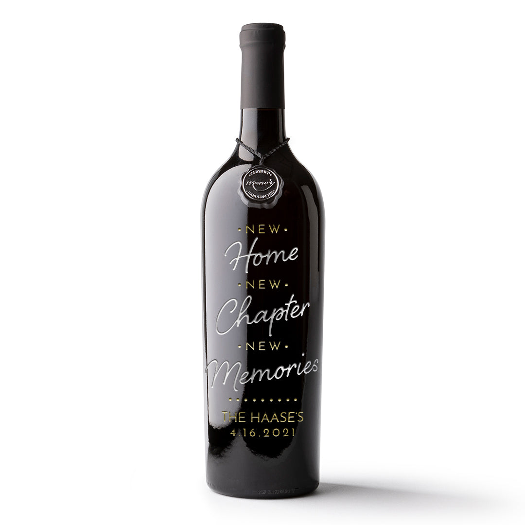 New Memories Custom Name Etched Wine - Image 3