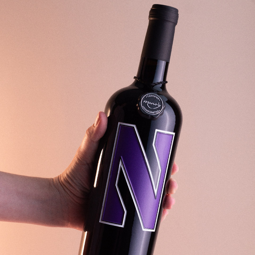 Northwestern University Logo Etched Wine - Image 2