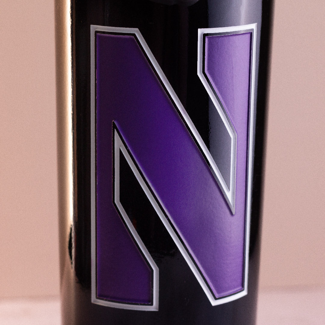 Northwestern University Logo Etched Wine - Image 4