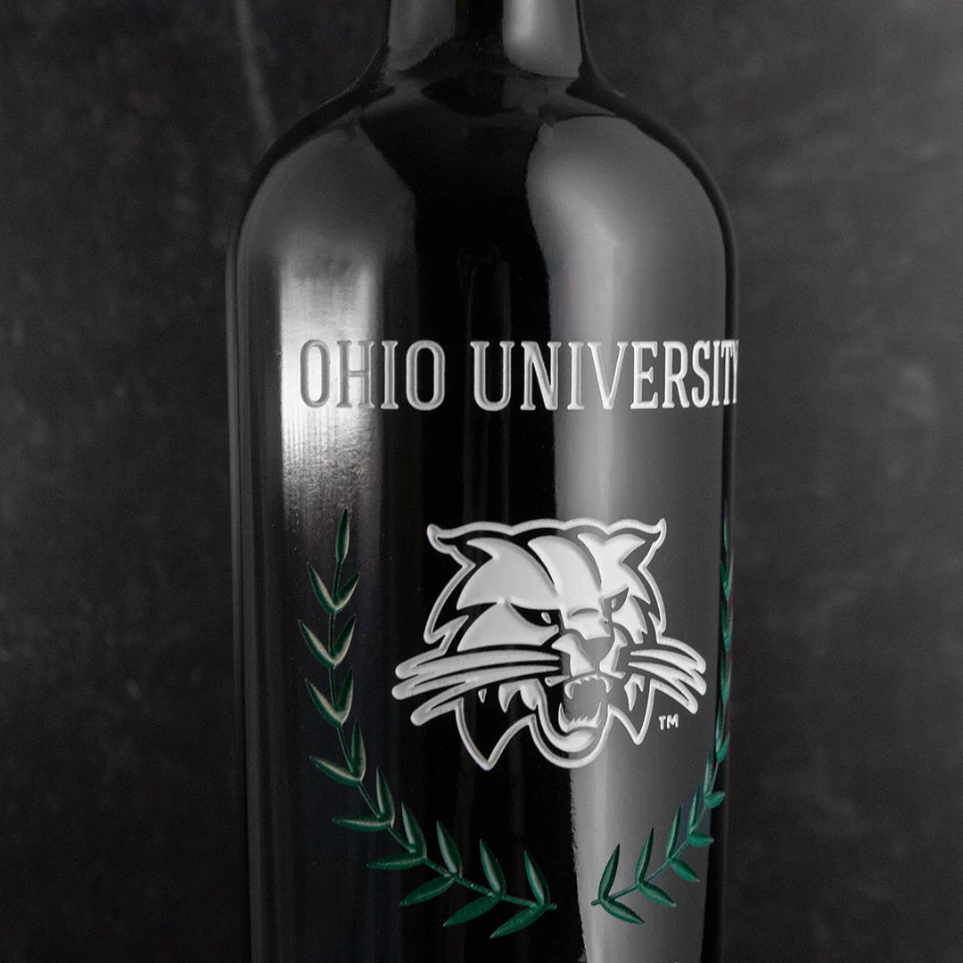 Ohio University Custom Alumni Etched Wine - Image 2