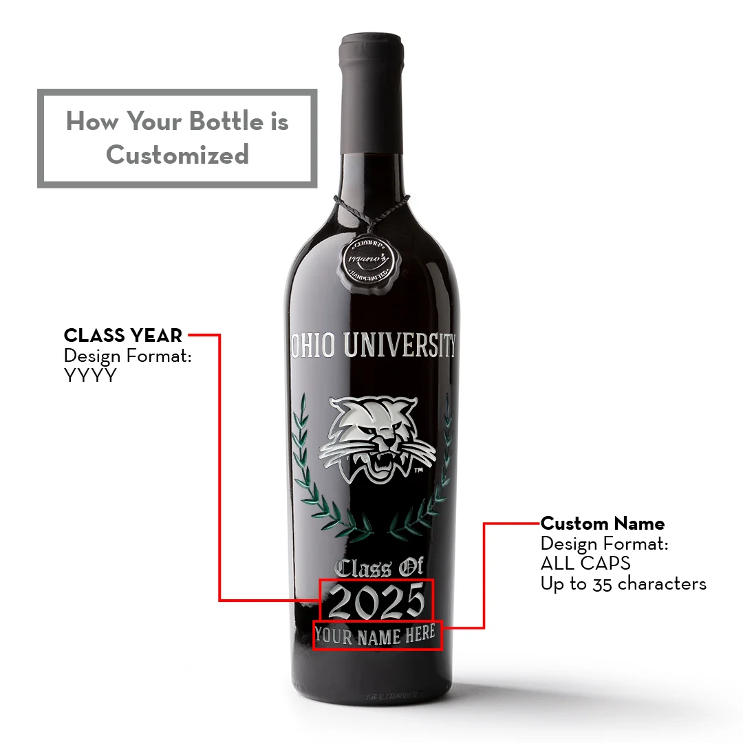 Ohio University Custom Alumni Etched Wine - Image 4
