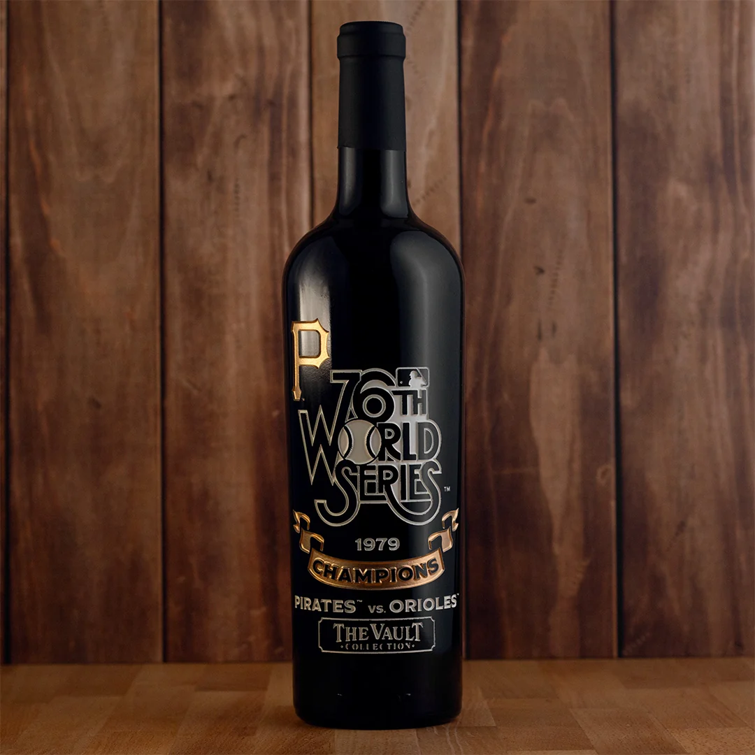 Pittsburgh Pirates 1979 World Series Vault Etched Wine - Image 2