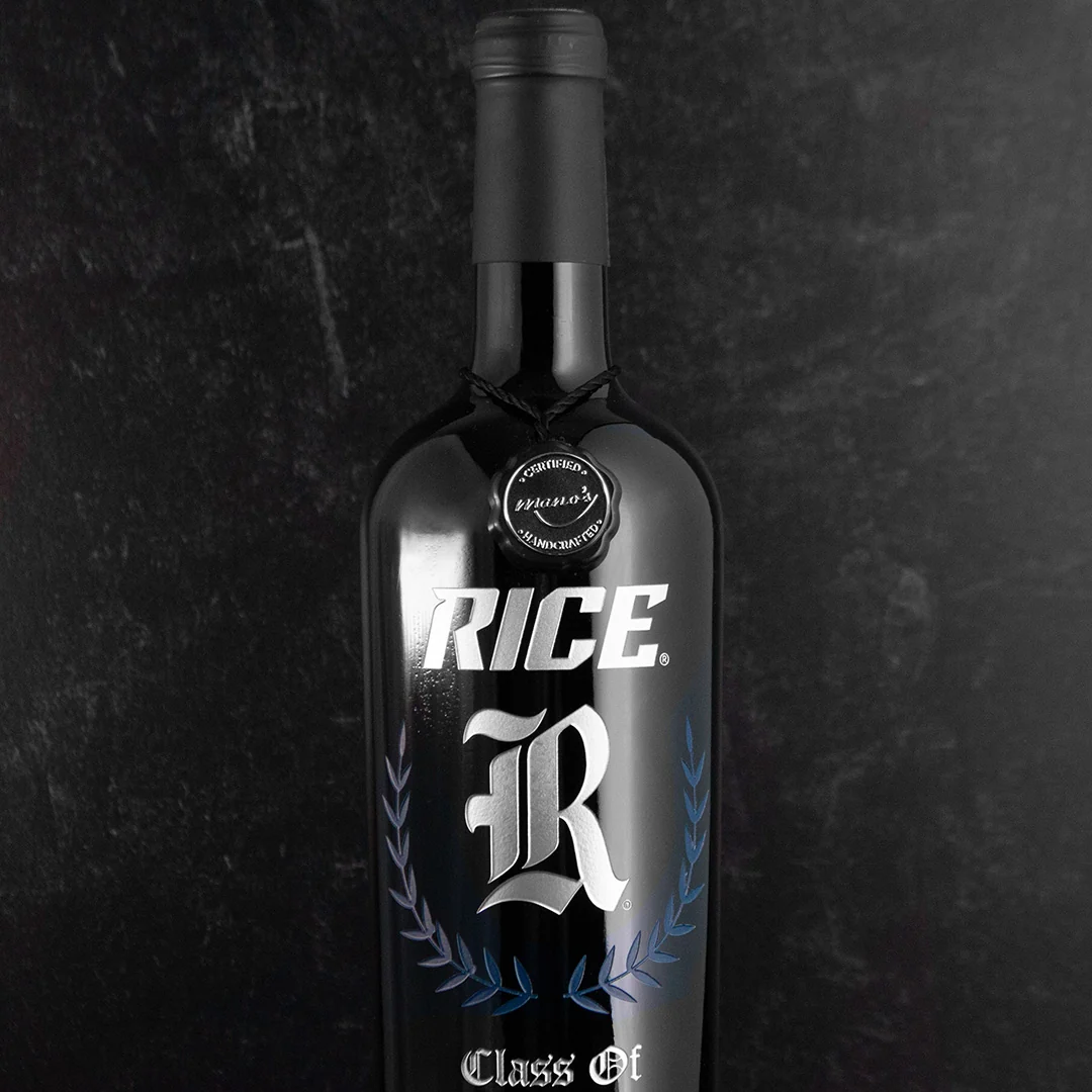 Rice University Custom Alumni Etched Wine - Image 2