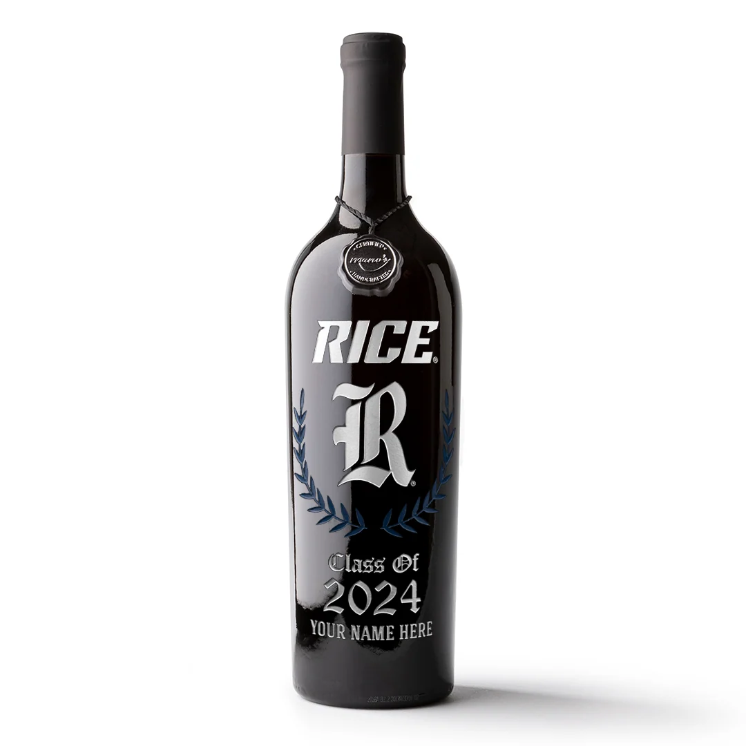 Rice University Custom Alumni Etched Wine - Image 4