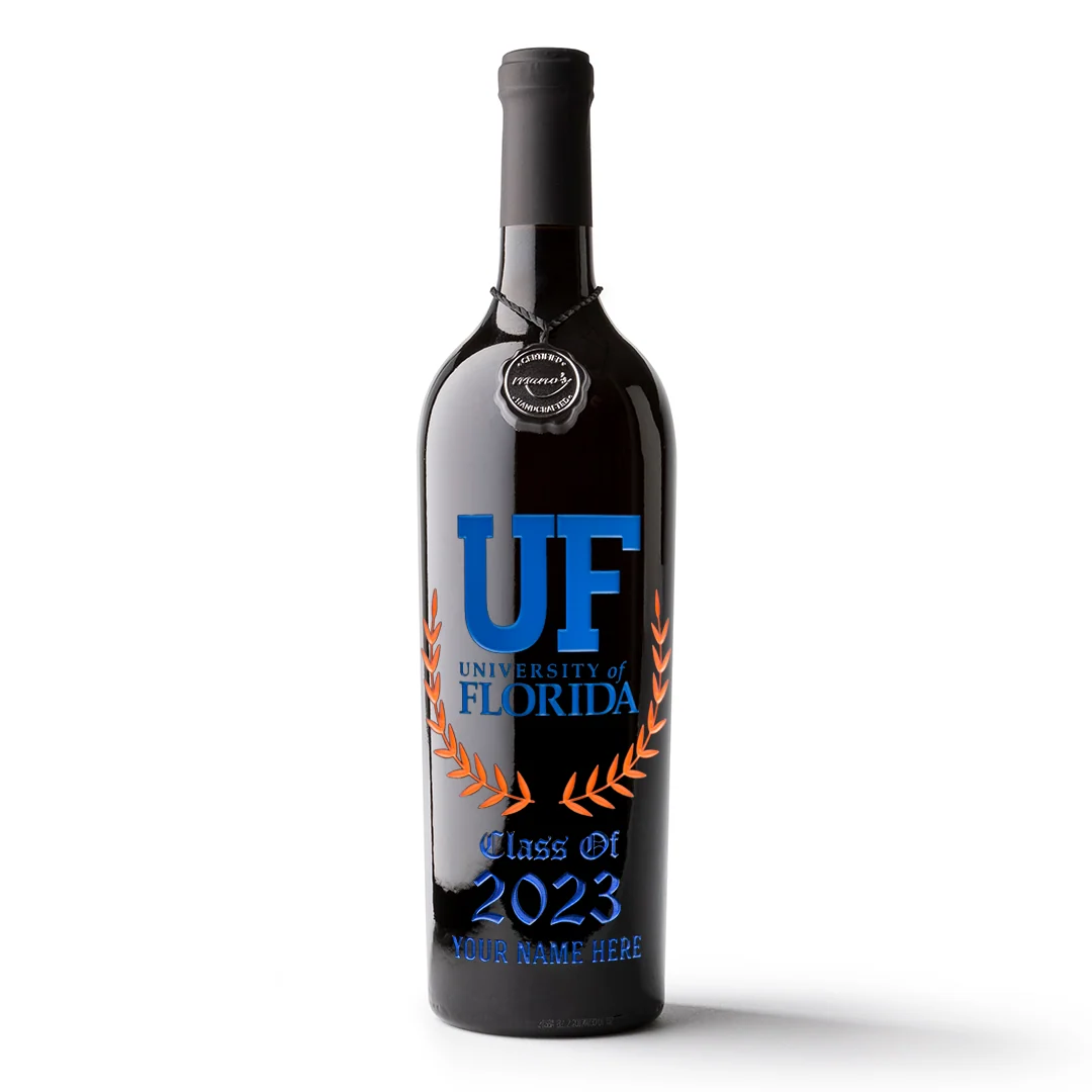 University of Florida Custom Alumni Etched Wine - Image 2