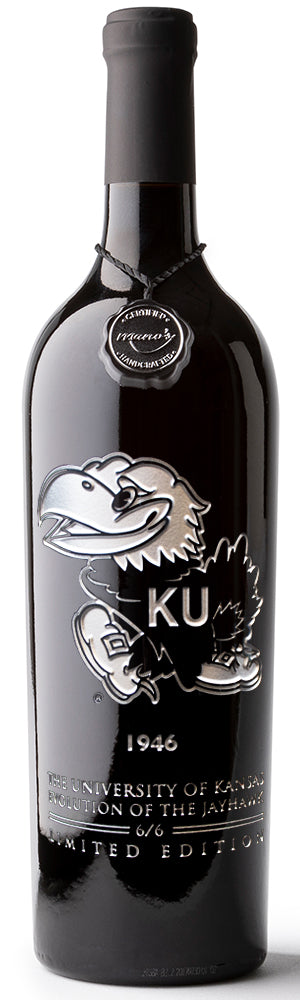 University of Kansas Evolution Etched Wine 6 Pack - Image 8