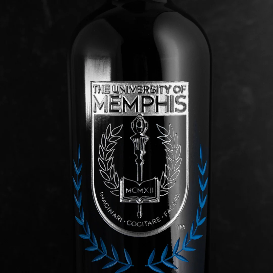 University of Memphis Custom Alumni Etched Wine - Image 2