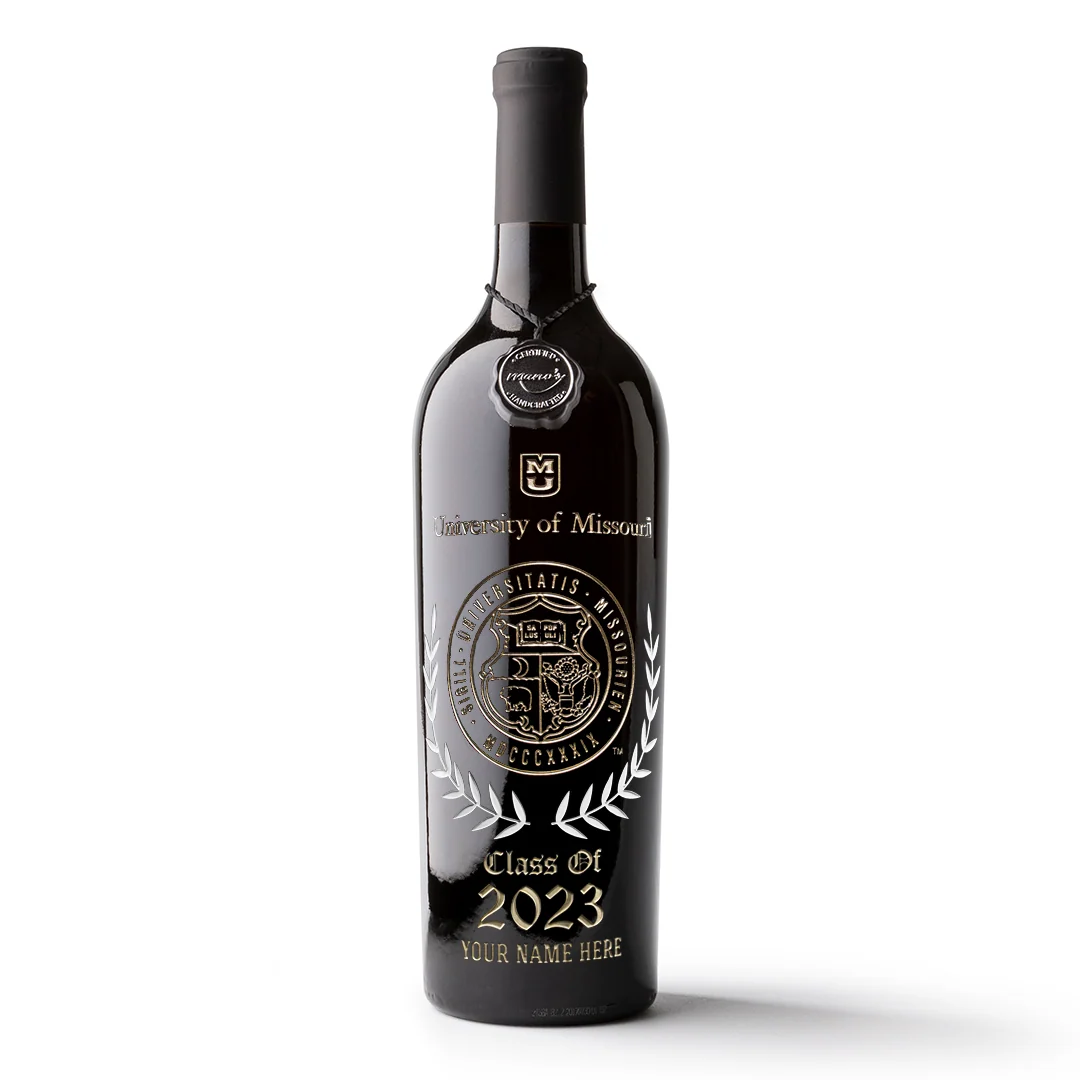 University of Missouri Commemorative Alumni Etched Wine Bottle - Image 4