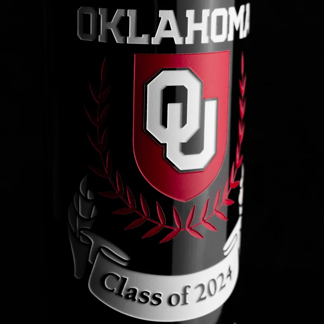 University of Oklahoma Custom Alumni Etched Wine - Image 5