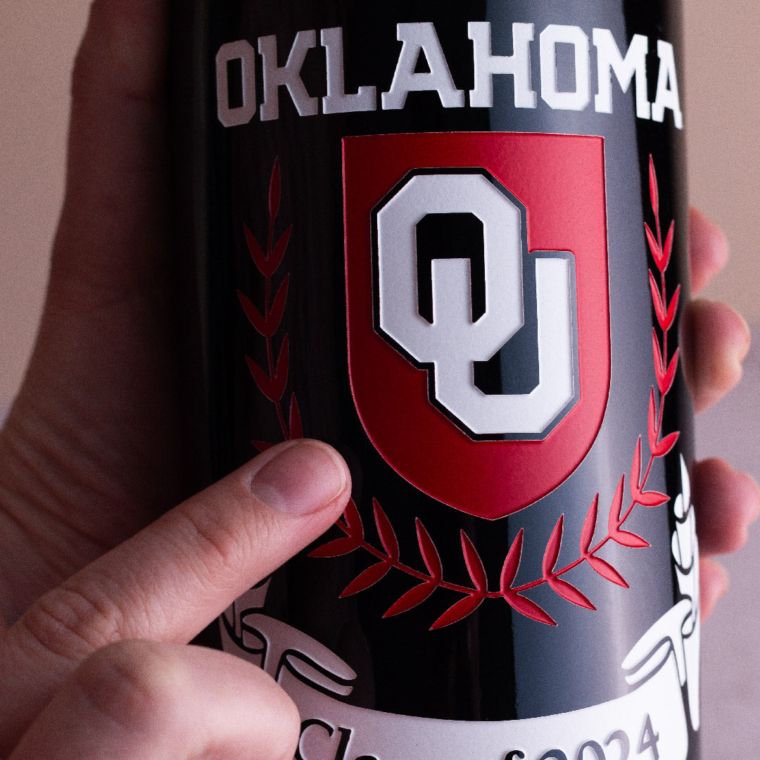 University of Oklahoma Custom Alumni Etched Wine - Image 9