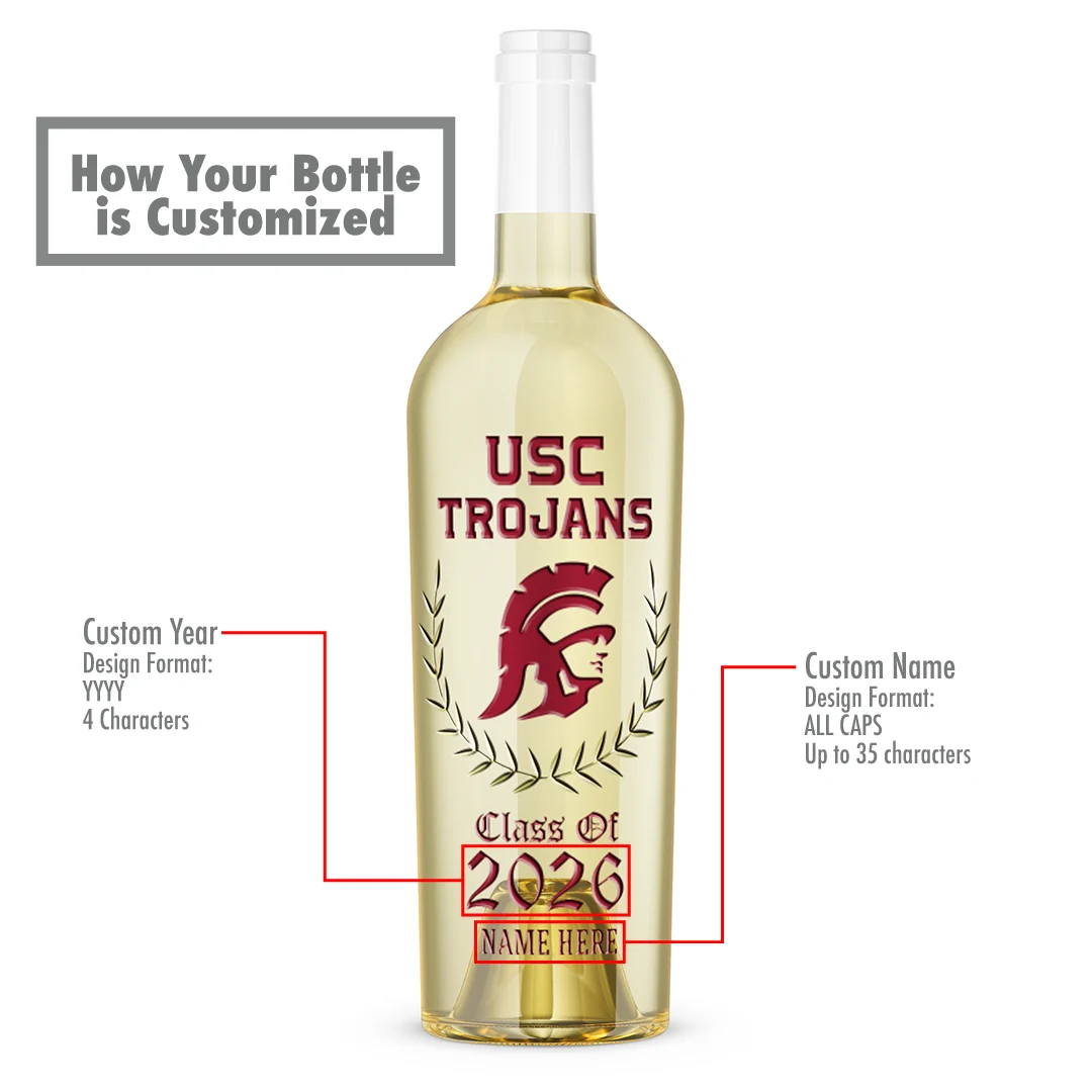 USC Custom Graduate Etched Chardonnay - Image 6