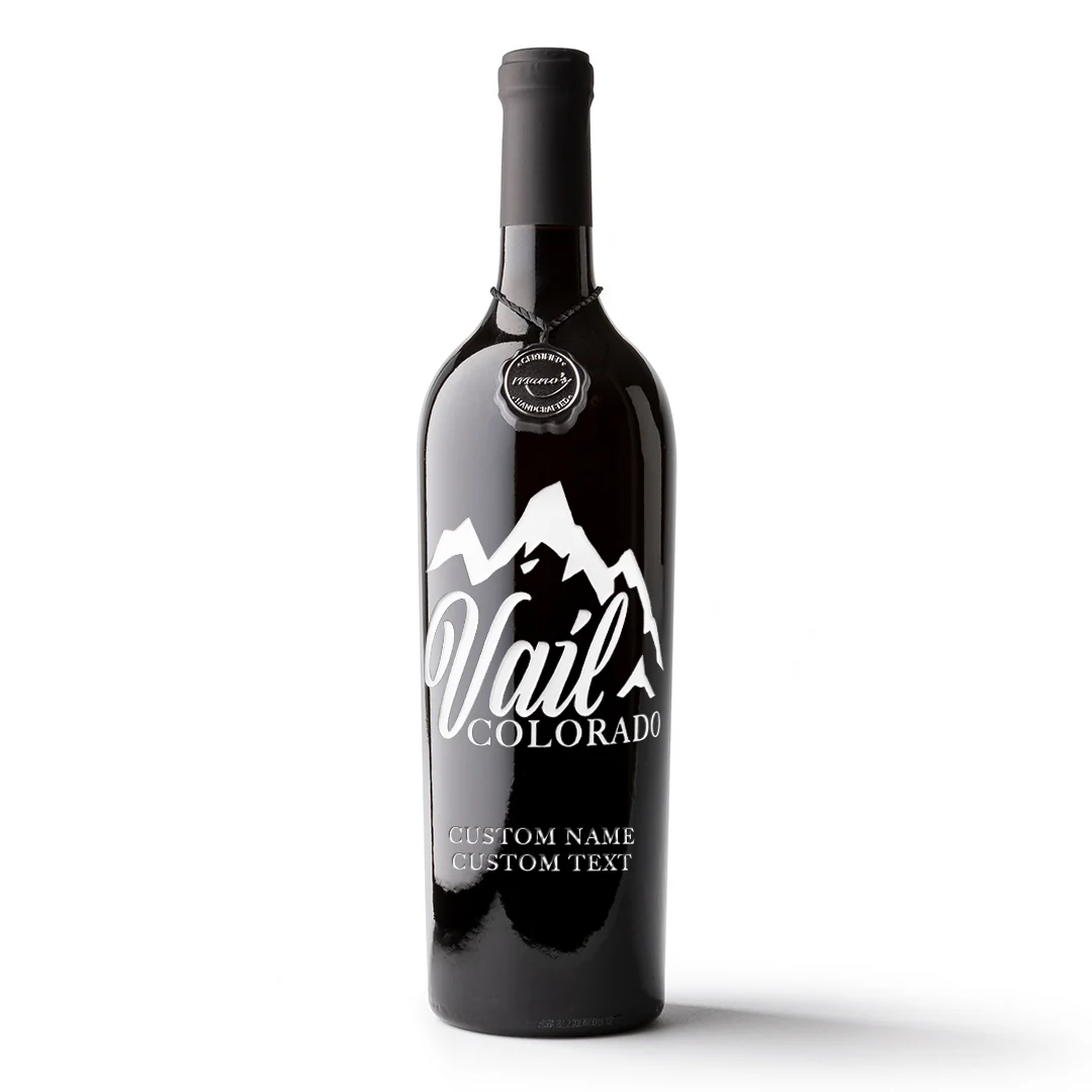 Vail Colorado Custom Name Etched Wine - Image 3