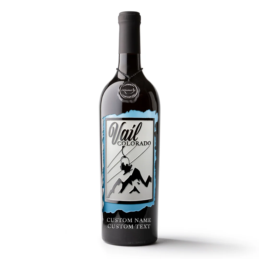 Vail Colorado Custom Poster Etched Wine - Image 3