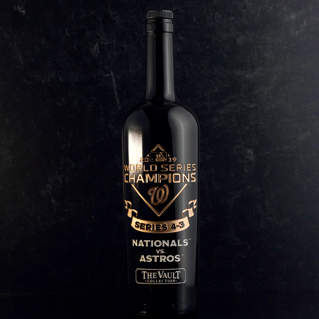 Washington Nationals 2019 World Series Vault Etched Wine - Image 2