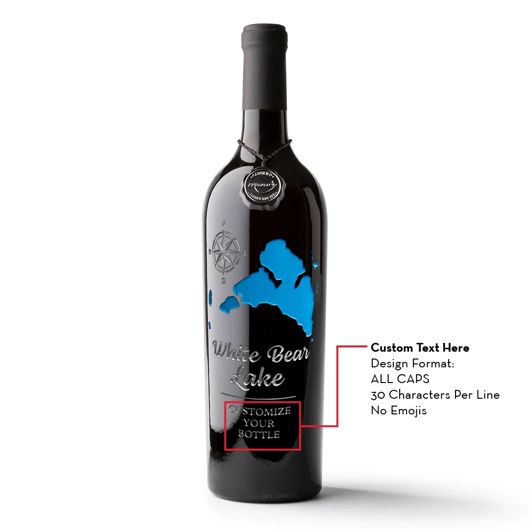 White Bear Lake Custom Etched Wine - Image 2